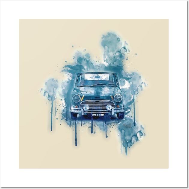 Mini Cooper Splash Art Wall Art by AaaahEeeekStudio